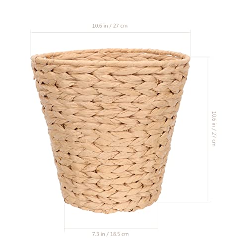 Zerodeko Wicker Basket Bours Waste Basket Cesto papel corda de lixo de lixo pode bin lixo recipiente de vime cesto cesto