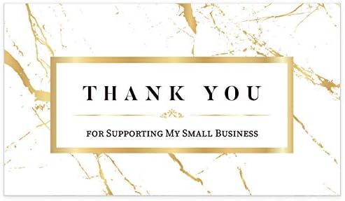 Modern 5th Agradecemos cartões pequenos - obrigado por apoiar meus cartões de agradecimento de pequenas empresas - Gold