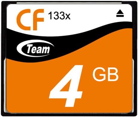 4GB Team CF Memory Card High Performance 133x para Kyocera Contax DR-350 EZ Digital 1.3. Este cartão vem com.