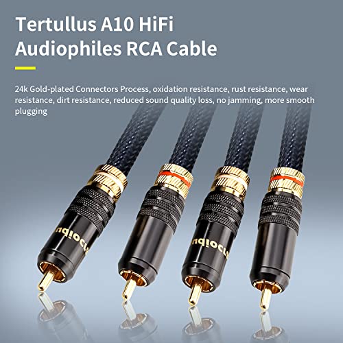 Tertullus A10 HIFI HIFI Audiofilos RCA Cabo RCA Male para Male HiFi Interconect Cable com diâmetro de 8mm Cabo direcional