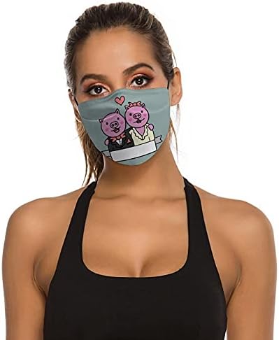 Criador de pó de poeira covers de roupas de segurança máscaras de tecido design de casal fofo de desenho animado presente presente