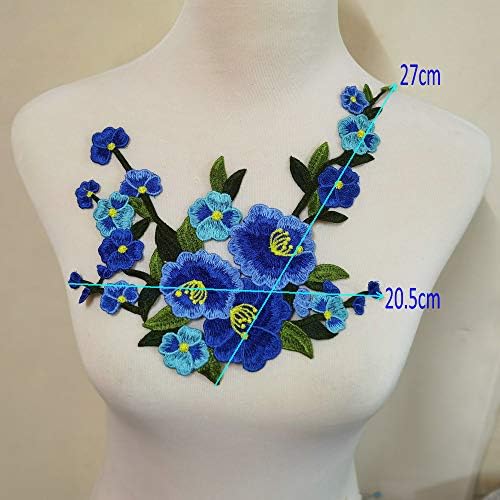 Apliques de vestuário bordados em manchas de flores 3pcs costuram roupas de manchas Cheongsam Ocessor de vestido de noiva