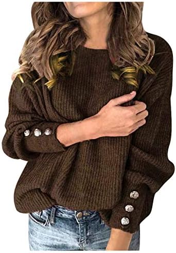 Camisolas para mulheres, suéteres femininos de moda camisetas de manga comprida camisetas para mulheres suéteres soltos suéter