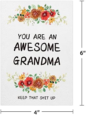 Waahome Funny Mothers Day Card para a avó da avó Nana, você é um incrível cartão de presentes do dia das mães da avó de netos,
