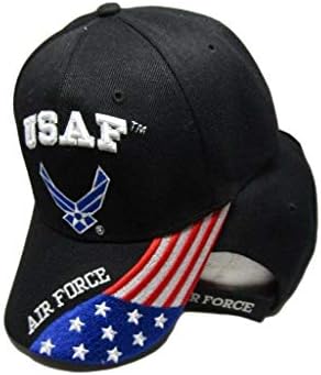 Let It Fly Us Us Force Air Wings Band Bill Bill Black Borded Hat Cap 603 GB