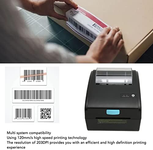 Impressora de etiquetas Shanrya, 80mm Intelligent Telescópica Térmica Impressora Aplicações amplas para Office
