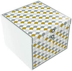 EZ Box Box Rita Sienna 10x10x8 Sienna Collection - Fácil de montar e reutilizável - Nenhum