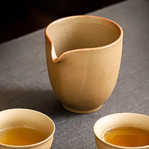 Happyyami expresso de café xícara de chá para chá de chá de chá de chá de chá de chá serve o jarro de porcelana de café com leite de leite jarro de chá com bico fu conjunto de chá para a cerimônia de chá creme de café marrom claro