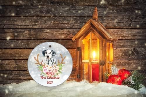 Primeiro ornamento de Natal do bebê Dalsácia Dog Ornamentos para a árvore de natal 2021 Feliz Natal Decoração do ornamento