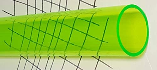 2 OD x 1 3/4 ID x 12 Longo Longo Verde Clear Fluorescente Translúcido Plexiglasse Lucite Tube - 2 polegadas de diâmetro