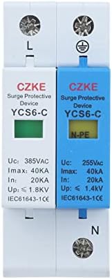 Irfkr ycs6-c 1p+npe 20-40ka AC SPD House Surge Protector Protective Protetive Dispositivo de contorno de baixa tensão