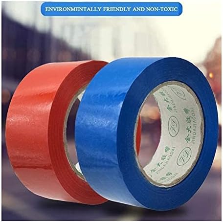 ZJFF 5 Rollos de fita adesiva de embalagem de vedação, fita adesiva azul/vermelho forte para embalagem, vedação, identificação,