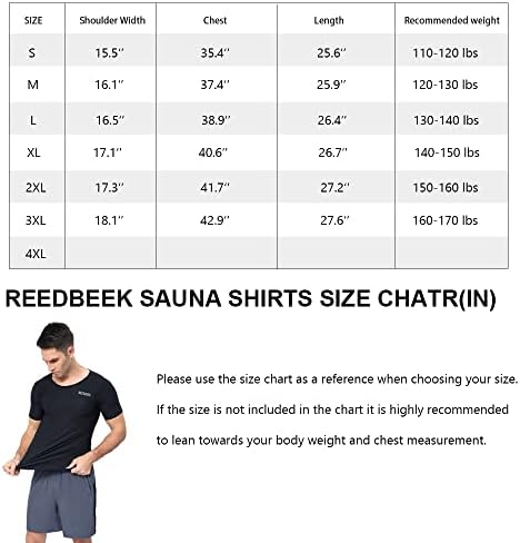 Reedbeek masculino de sauna masculina Camiseta/colete Treinador de cintura Sorto de captura de calor, compressão Shapewear