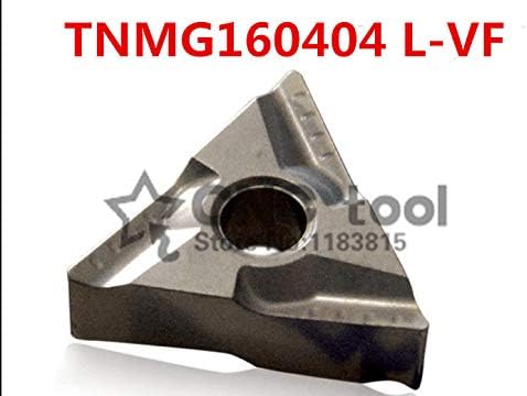 FINCOS 10PCS Blade de cerâmica, NC TNMG160404R-VF/TNMG160404L-VF Cerâmica de metal, processamento e alto grau de acabamento, insira
