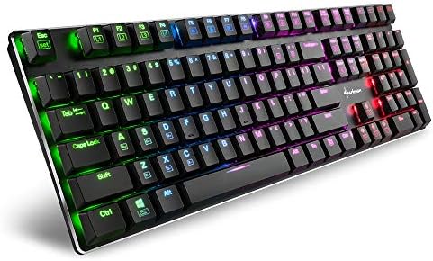 Sharkoon Pure Writer RGB RGB Iluminação compatível, teclado pequeno e leve, compatível com smartphones/tablets Android