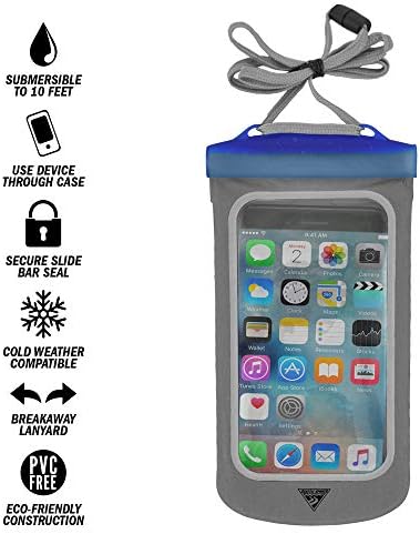 Seattle Sports E -Merse Neox - iPhone X e Smartphone menor Caixa de bolsa submersível à prova d'água, aço azul