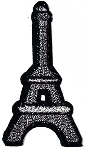 Kleenplus 3pcs. Mini fofo bonito Eiffel Tower Bordado Ferro em Sew On Patch para traje Jeans Jeans Jeans Backpacks Backpacks camisas