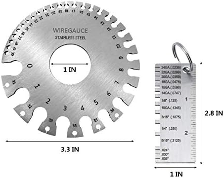 Ferramenta de medição de medidores de fio, ferramenta de espessura do medidor de metal, medidores de espessura de aço inoxidável,
