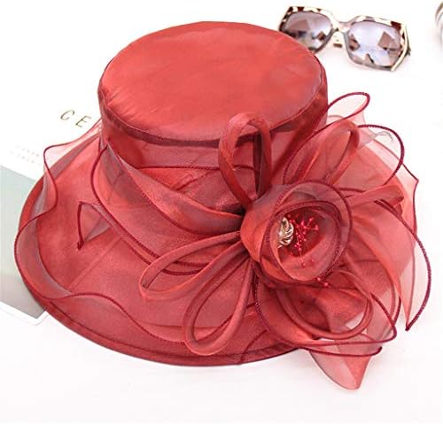 Mulheres Lace Retro Casamento Fascinador Hat de Bridal Brid Roll Up Hat Sunshade Hat Fedora Fedora dobrável leve