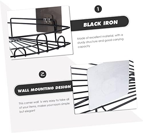 Bestonzon em forma de armazenamento em forma de ventilador house house preto ferro forjado ferro