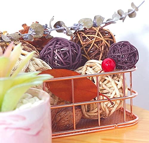 Bolas de vime decorativas para decoroca - Diferença natural variada esférica, pinheiro, cargas de vaso de orbes de bagas vermelhas
