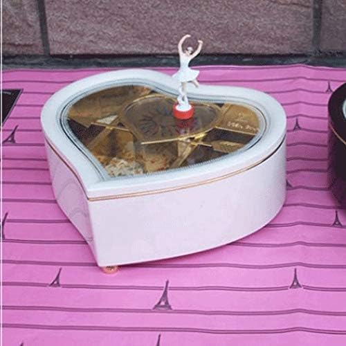 Caixa de balé uxzdx menina girl girl girl girl em forma de coração caixa caixa de música caixa decoração de mesa de presente clockwork