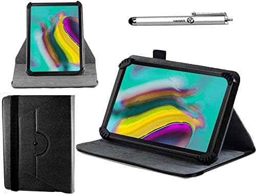 Caixa negra de Navitech com 360 Stand Rotacional e STYLUS Compatível com Samsung Galaxy Tab Active 2 8 Tablet