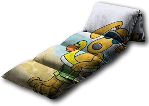 Cavaleiro de piso infantil Bedbeach cão ilustração ilustração de piso ， tapete portátil para dormir jogos de leitura de viagem, macio e confortável 26x88 polegadas