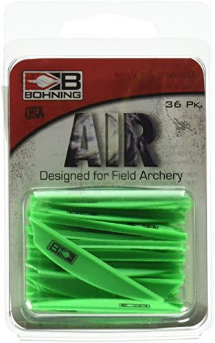 Bohning 2 Air Vane Neon Green 2 Vane, 36pk