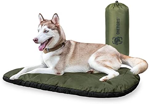 Cama de cães de viagem ao ar livre de Onetigris, tapetes de acampamento portáteis para cães pequenos médios, à prova d'água,