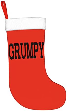 Cutedwarf Grumpy Christmas Sking Natal Ornamentos de férias lareira Socha pendurada de 18 polegadas meias