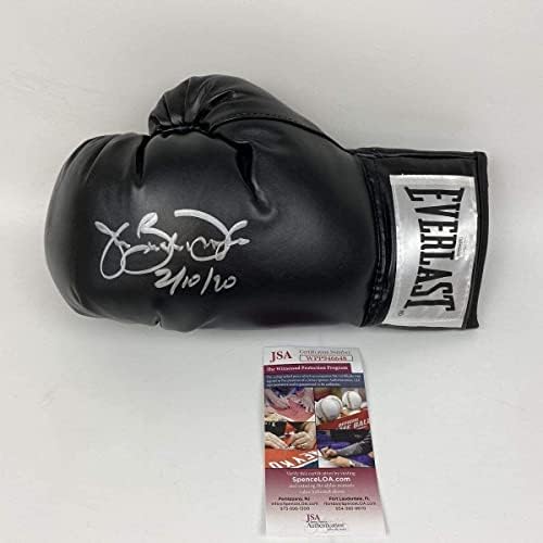 James Buster Autografado/Assinado Douglas Tyson KO 2-10-90 Black Glove JSA CoA-luvas de boxe autografadas
