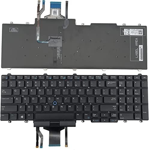 PAEBAI+ Luz de fundo do teclado de substituição para Dell Latitude E5550 E5570 E5580 5590 5591, Precision 3510 3520 7510 7520
