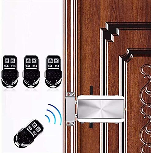 Trava eletrônica de porta de mortal, smart wireless anti-roubo home securtyless sem chave de controle de acesso de acesso com 4 controle remoto