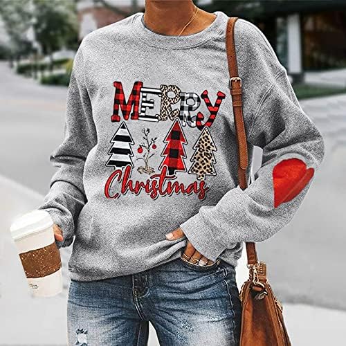 Merry Christma Tops, Women Letter Graphic Sweetshirt