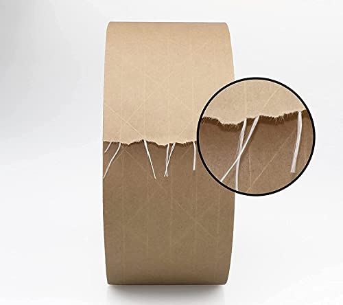 Fita de papel Kraft de goma de água reforçada, para remessa de embalagem segura para serviços pesados, Klick Industrial)