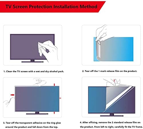 Kelunis 32 -75 Protetor de tela para TV, filtra o painel Anti-Radiação Anti-Radia Blue Light Anti-UV Filme de estimação