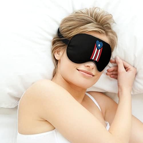 Puerto Rico Flag Heart Sleeping Blingold Mask