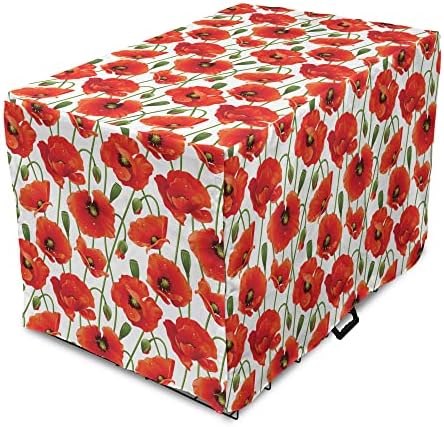 Capa de caixas de cachorro de amor lunarável, estilo retrô de amor floral flor flor clássica romance ornamental tema,