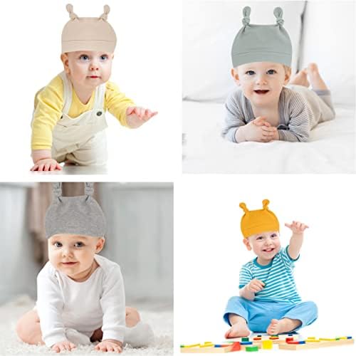 Zurlefy recém-nascido chapéus para meninos, chapéu de bebê de coelho por 0 a 12 meses, chapéu de gorro para meninas para
