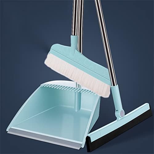 H Wool Broom and Dustpan Conjunto de limpador doméstico Vassageiro de vassoura Limpador de limpeza móvel