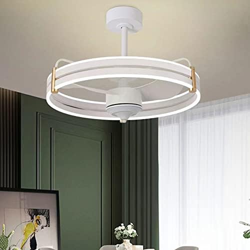 IBALODY 76W LED LED Dimmível Luz nórdica Fan de teto mudo interno com luzes Sala de estudo de quarto 24 pol.