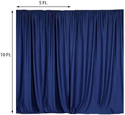 Balsacircle 10 pés x 10 pés azul de poliéster azul pano de fundo pano de fundo painéis de cortinas - decorações de casamento