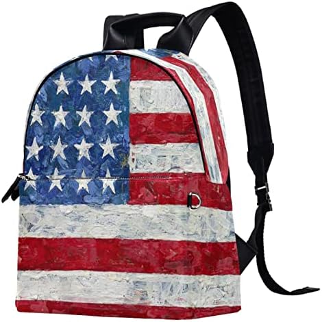 Tbouobt Leation Travel Mackpack Laptop Laptop Casual Mochila Para Mulheres Homens, Retro USA Flag