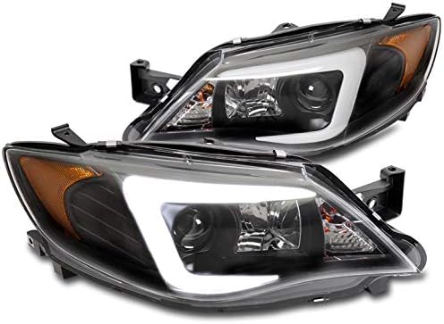 ZMAUTOPTS LED TUBO HALOGEN PROJETOR DE HALOGH FELIÇÕES COMPATÍVEL BLACK COM 2008-2014 Subaru Impreza WRX/STI