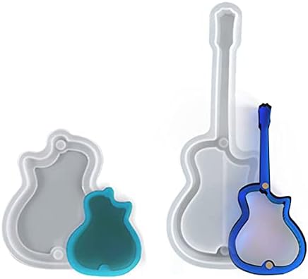 Forma de guitarra vela de silicone moderna resina de cera molda velas diy mofo festas, artesanato manual para decoração de festa em casa ai li wei