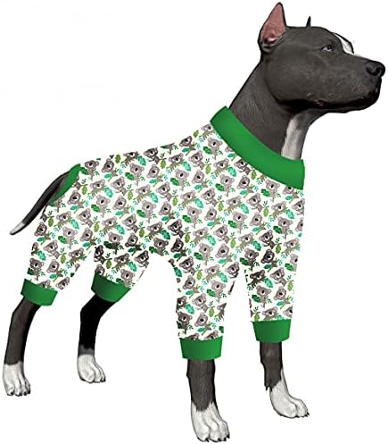 Lovinpet PJS para cães de garotas grandes - camisa calmante de ansiedade, anti lambida de cachorro, tecido leve eucalipto