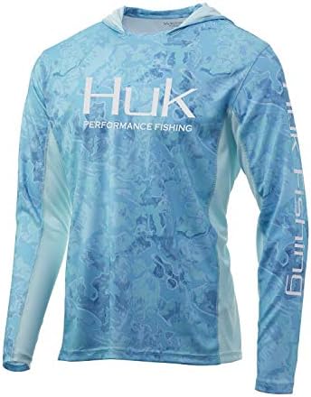 Ícone masculino Huk x Camo | UPF 50+ Camisa de pesca de manga longa