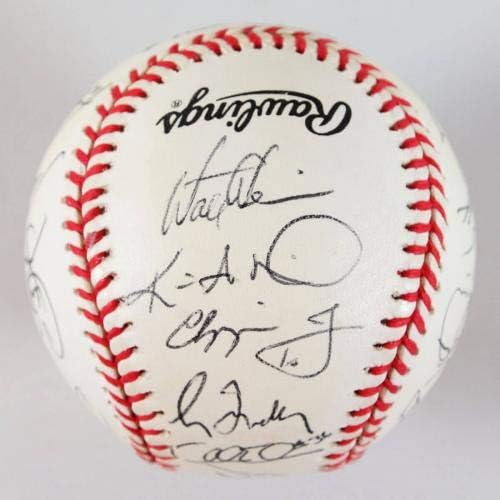 1998 Braves assinado por equipes de beisebol Jones, Greg Maddux, etc. - Coa JSA - Bolalls autografados