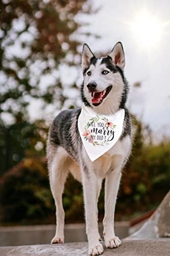 Yhtwin Funny White Cotton Cotton Pet Dog Bandana Scons